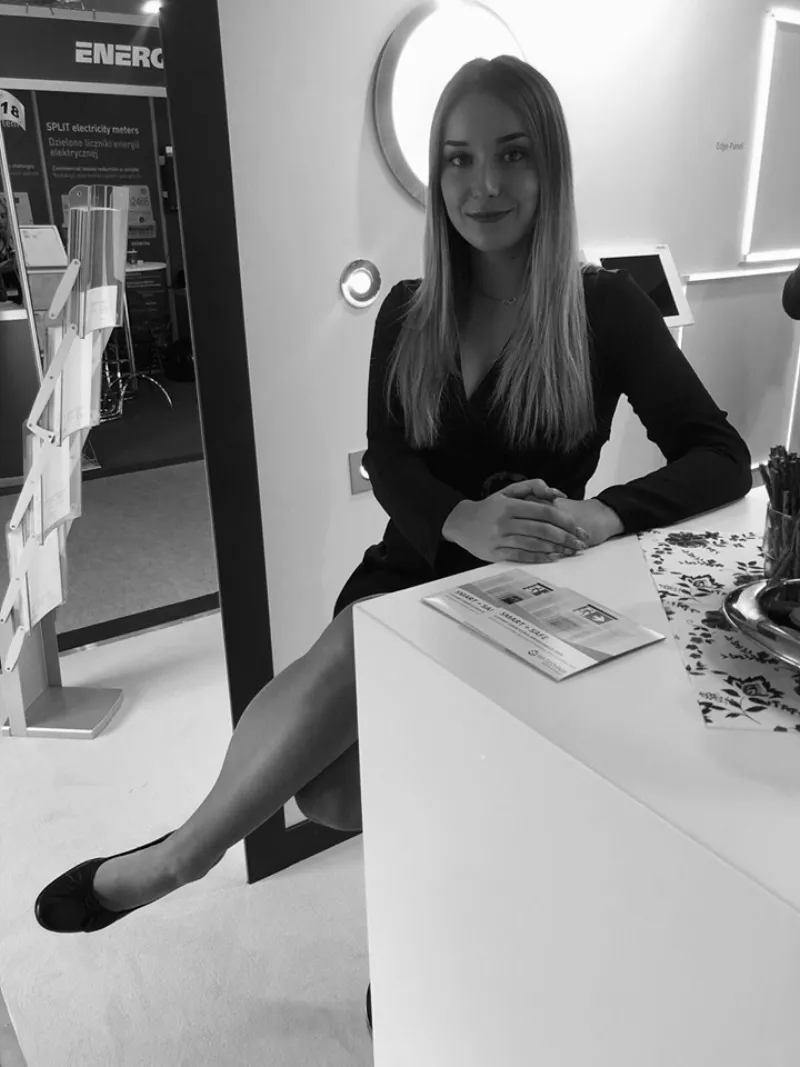Hostess at Energ booth